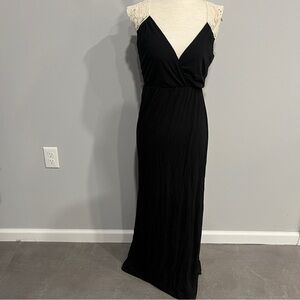 Pink Blush‎ Elegant Lace-Trimmed Women's Maxi Maternity Dress Small